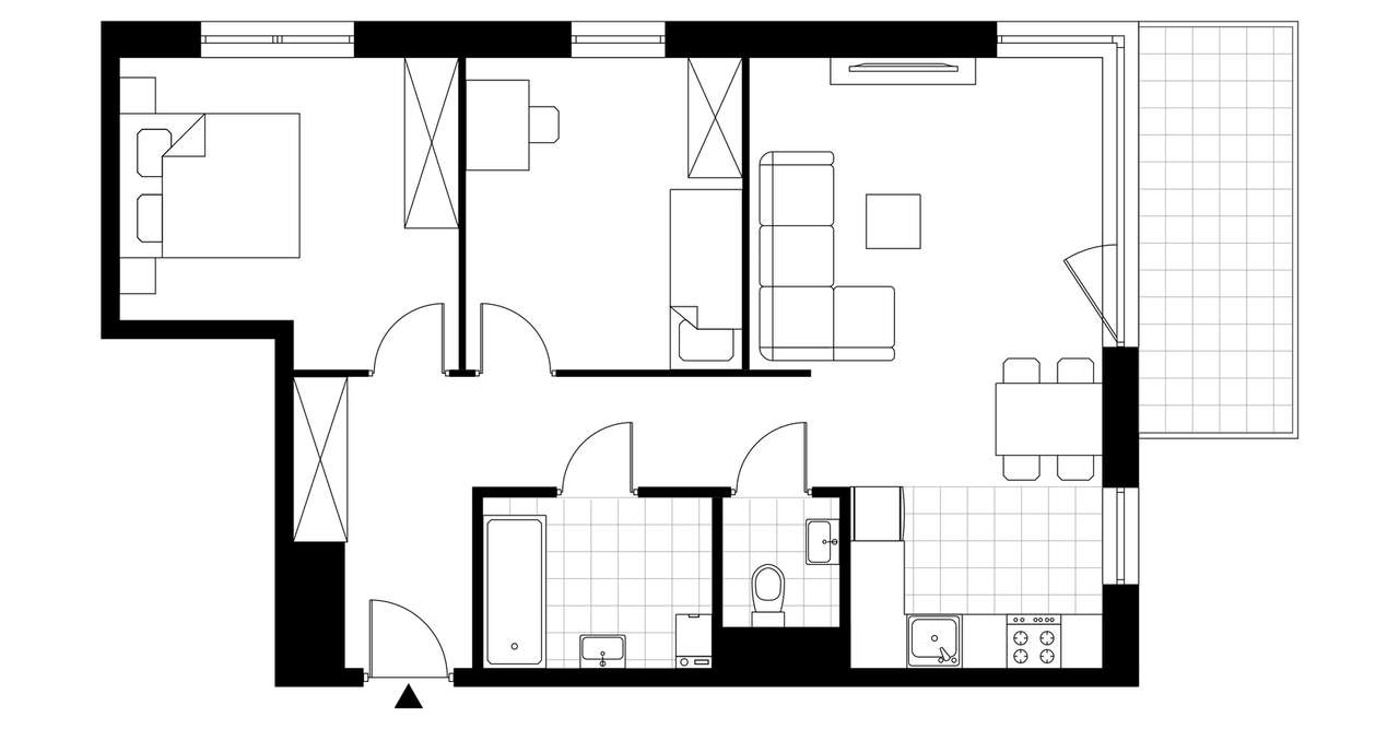 3-pokojowe mieszkanie 69m2 + balkon Bezpośrednio - Pełny obrazek: 4/17