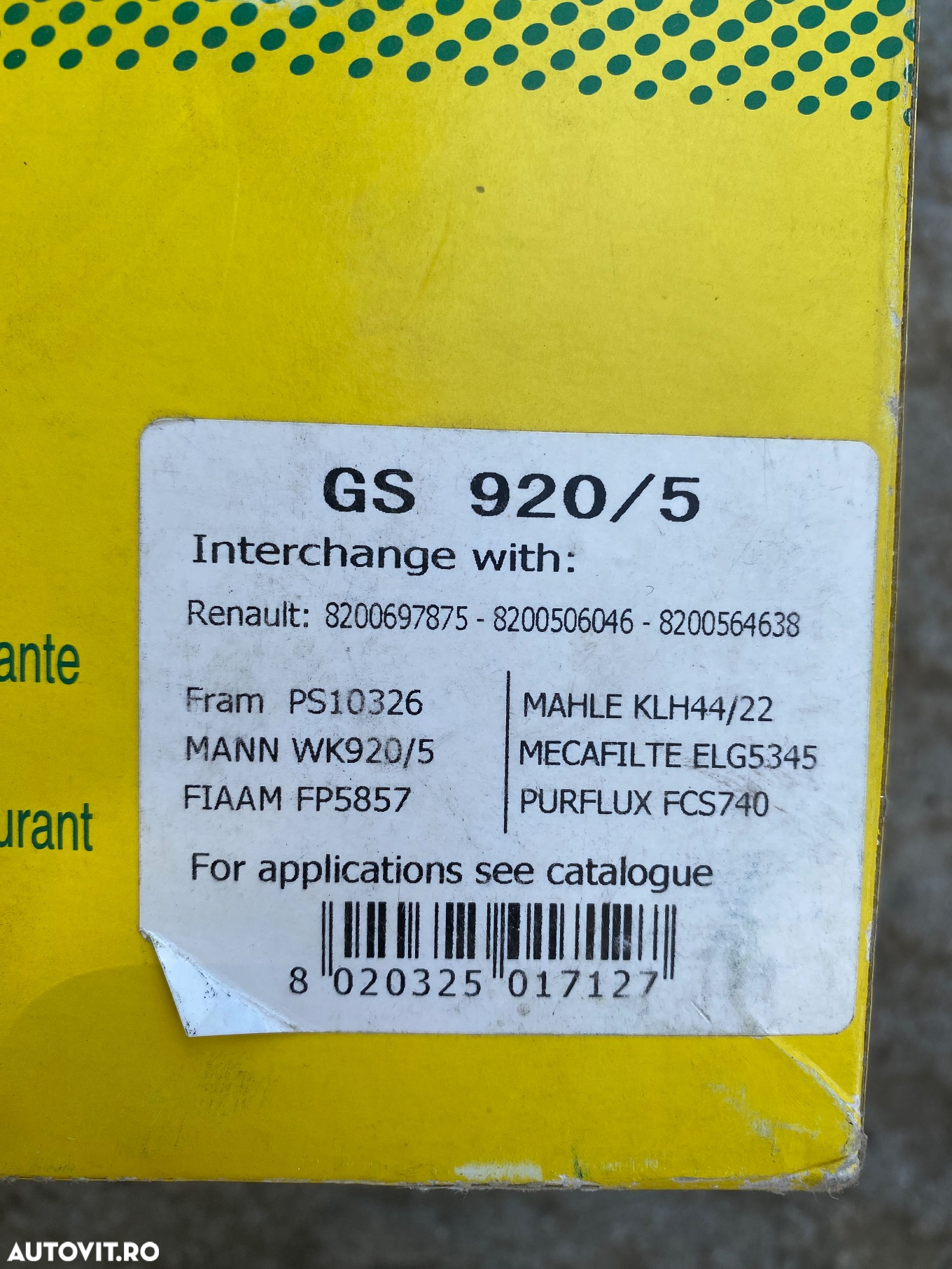 Filtru Combustibil pentru Renault - 4
