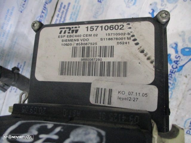 Abs 15710602 9660067280 PEUGEOT 407 2005 2.0HDI 136CV 4P CINZA  PEUGEOT  407 FASE 1 2005 2.0I 16V 140CV 4P CINZENTO - 4