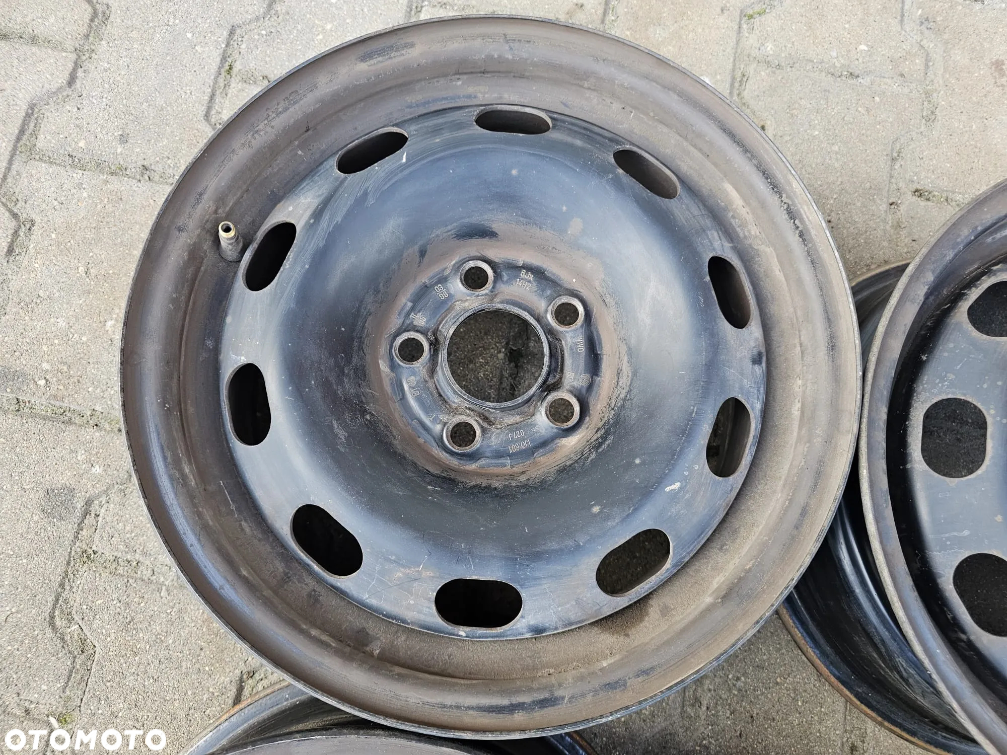 (S36) Felgi stalowe 14'' Volkswagen OE Polo Golf 4 Skoda Rapid Octavia Fabia Audi A1 A3 / 6Jx14 ET38 5x100 - 2