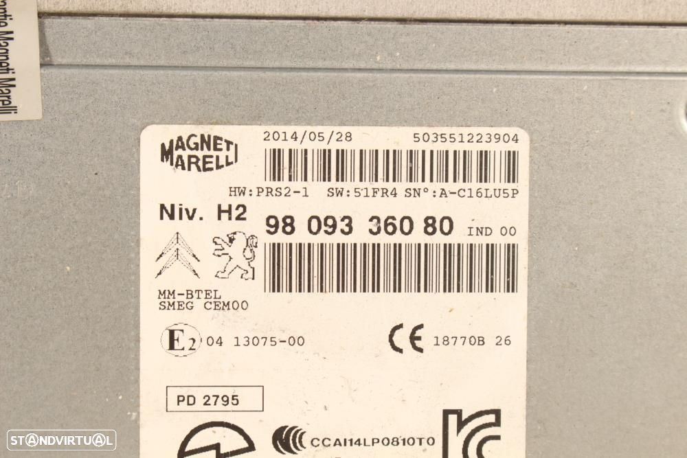 Rádio De Navegação Peugeot 308 Ii  9809336080 / 98 093 360 80 - 6