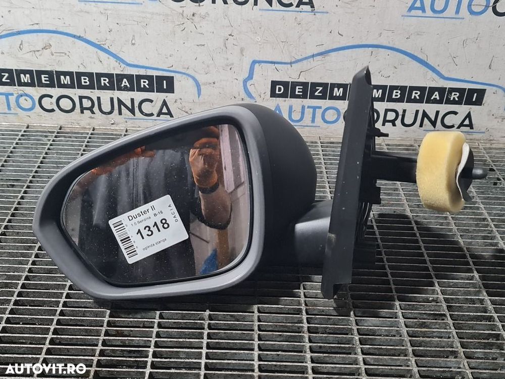 Oglinda stanga Dacia Duster II 2018 - 2021 4 Usi KNA Gris Comete (1318) Fara rabatare - 2