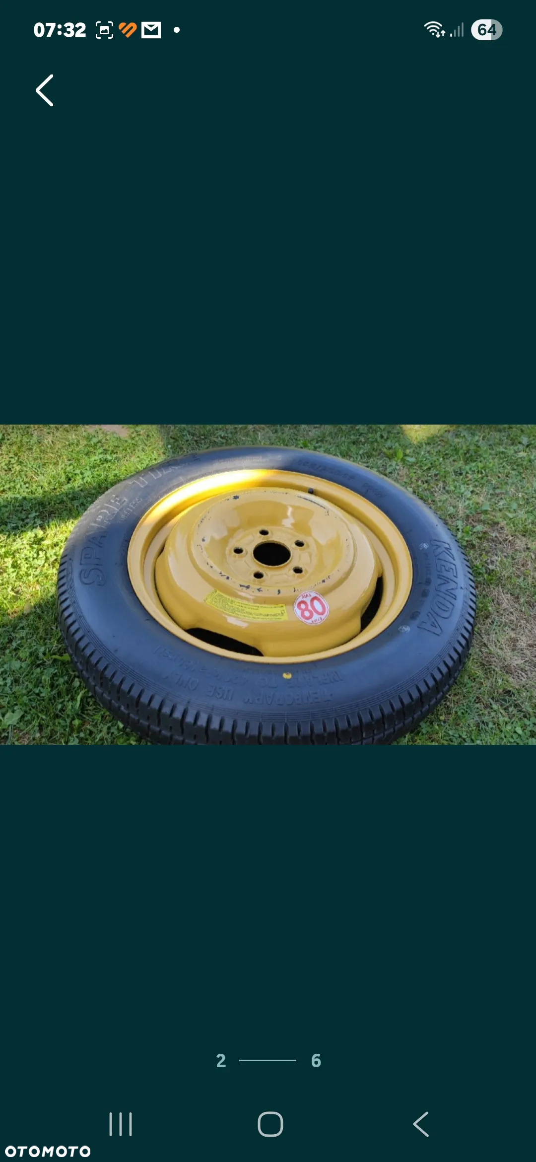 Koło dojazdowe zapas honda crv 5x114,3. T155/90D17 - 4