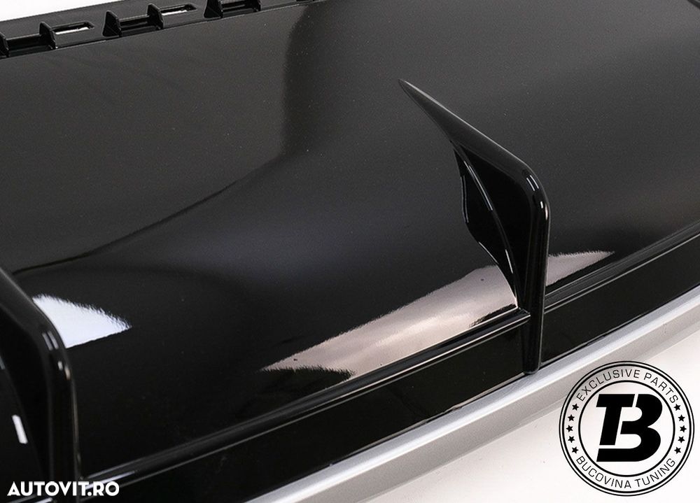 Difuzor Bara Spate cu Ornamente compatibil cu Audi Q7 4M S-Line RSQ7 Design - 6