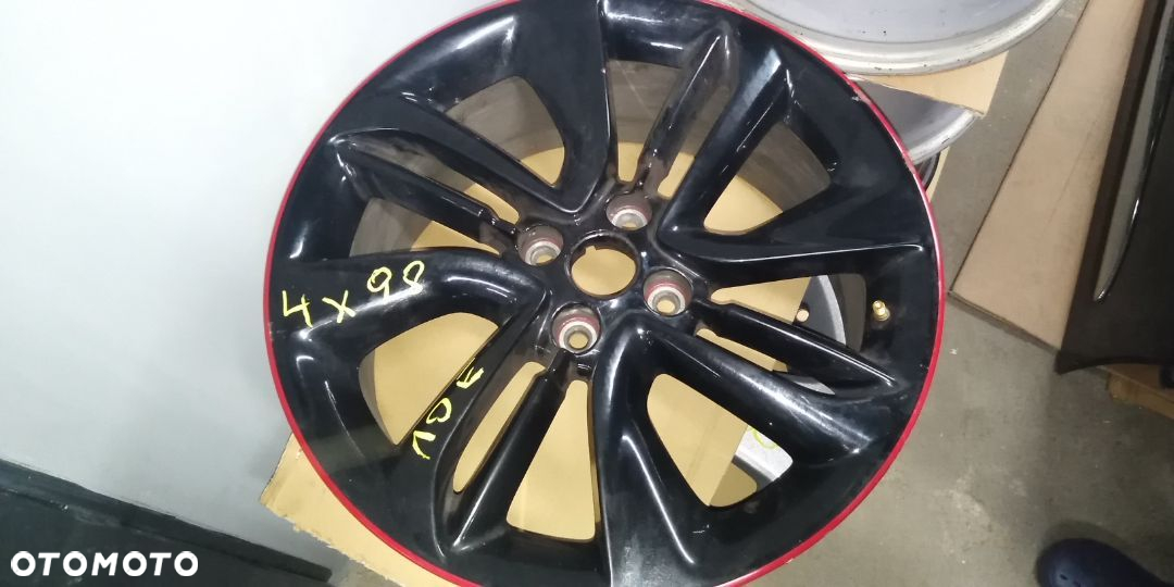 OPEL CORSA OPC felga 17X7 ET44 4x100 BLACK/RED AAC1 - 5