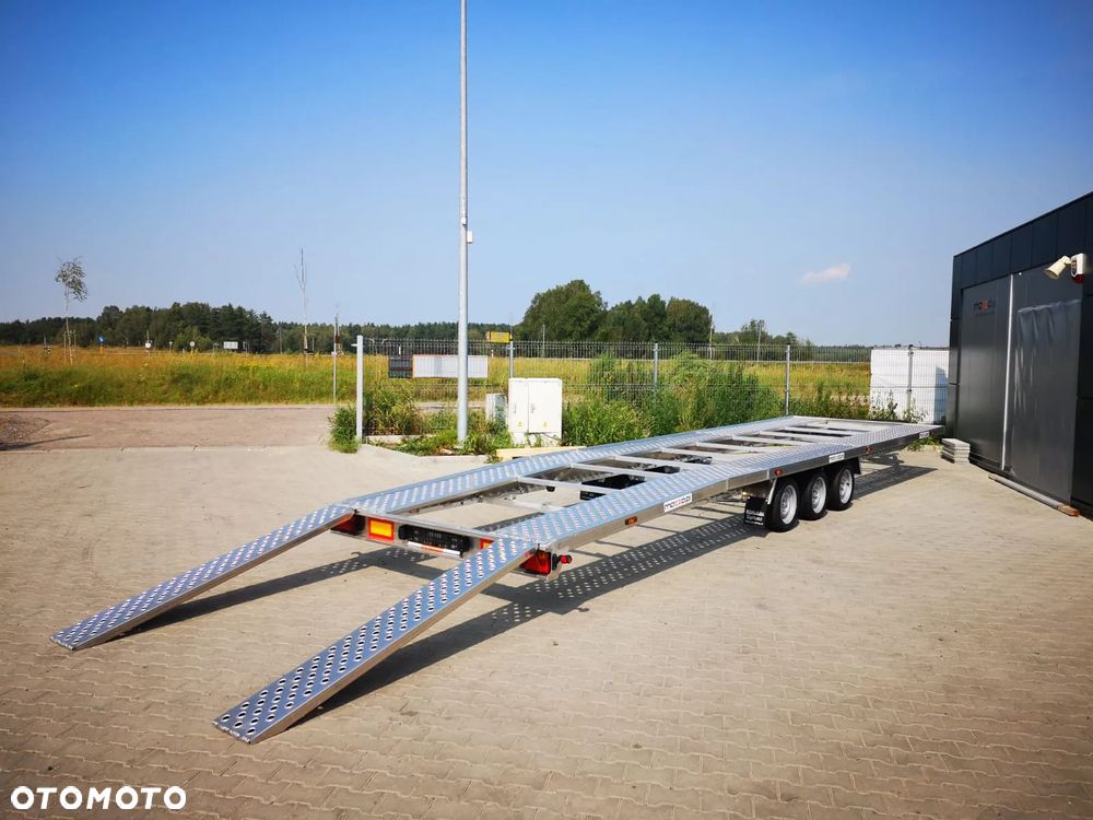 MAZZO DOSTAWA! Laweta aluminiowa 850x204 Masa własna TYLKO 670kg! DMC 3500kg, trzyosiowa, przyczepa na 2 samochody - 15