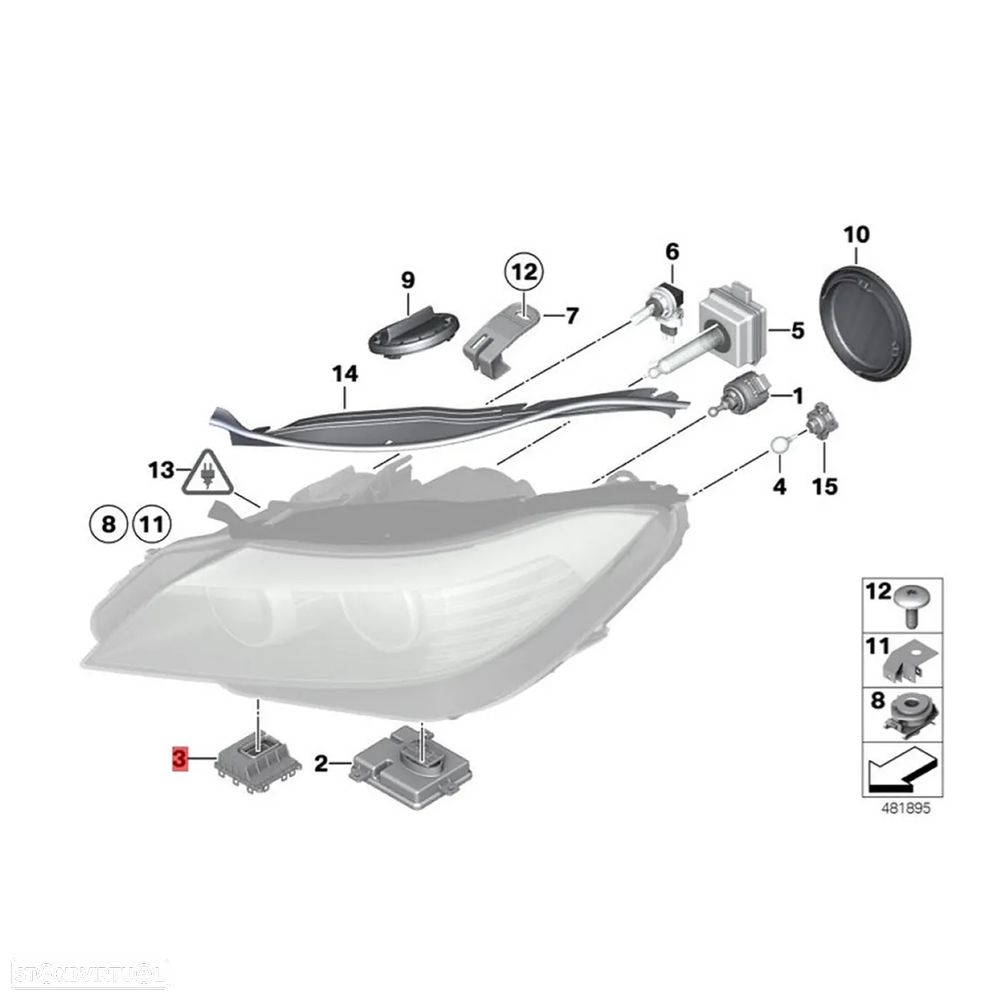 AFS modulo controlo faróis led BMW E87 E82 E70 E90 x5 x6 Novo - 3