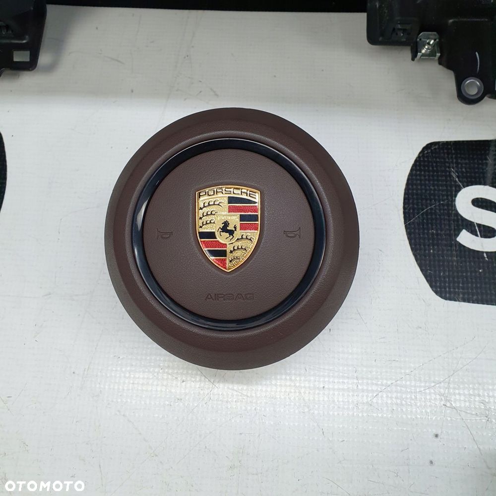 PORSCHE TARGA BRĄZ DESKA ROZDZIELCZA KONSOLA KOKPIT PULPIT PODUSZKI AIRBAG AIR BAG PASY KIT SET - 8