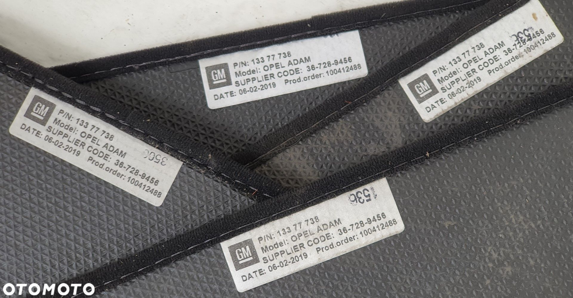 DYWANIKI WYCIERACZKI OPEL ADAM 13377738 KOMPLET - 6