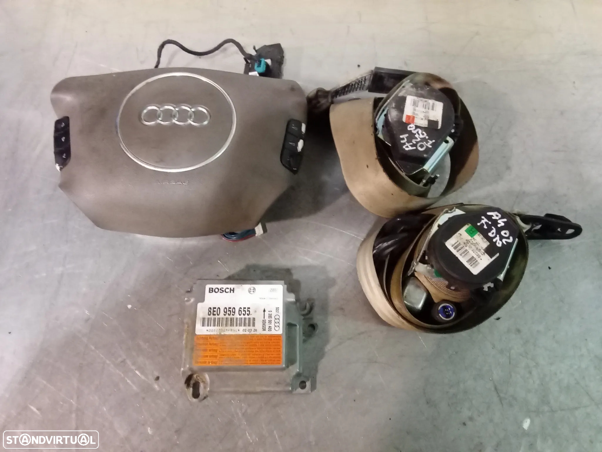 KIT AIRBAGS COM TABLIER AUDI A4 B6 01-04 - 2