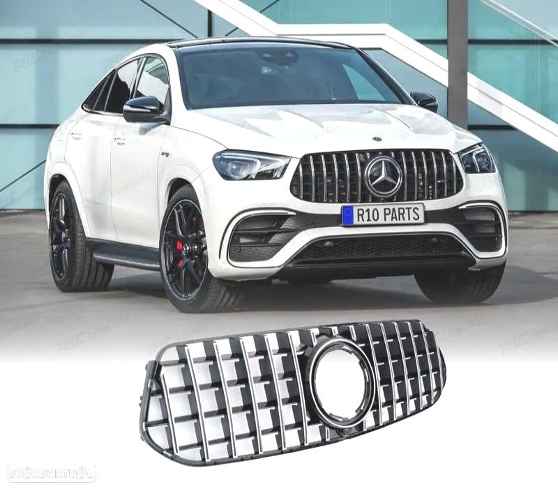 GRELHA FRONTAL MERCEDES W167 C167 LOOK GT 19-23 CROMADO - 2