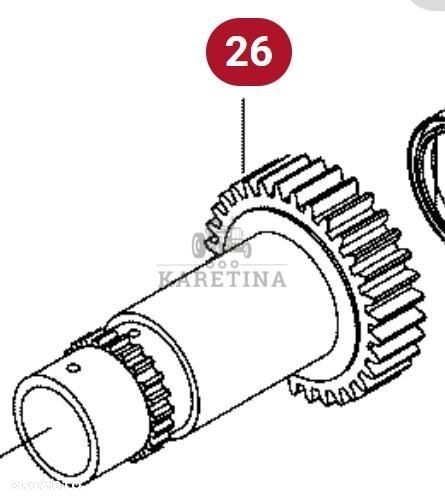 Valtra 8150 Skrzynia Biegów Zębnik Koło Zębate Wałek V33008900 - 2
