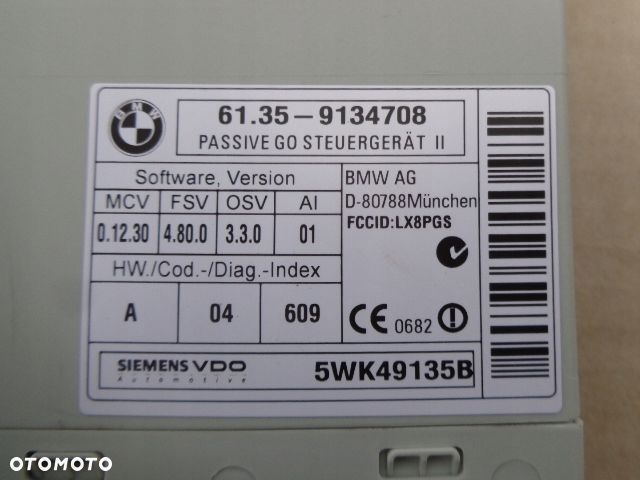 MODUŁ STEROWNIK PASSIVE GO BMW E90 E91 E92 E81 E82 E84 E87 E88 E89 9134708 - 2