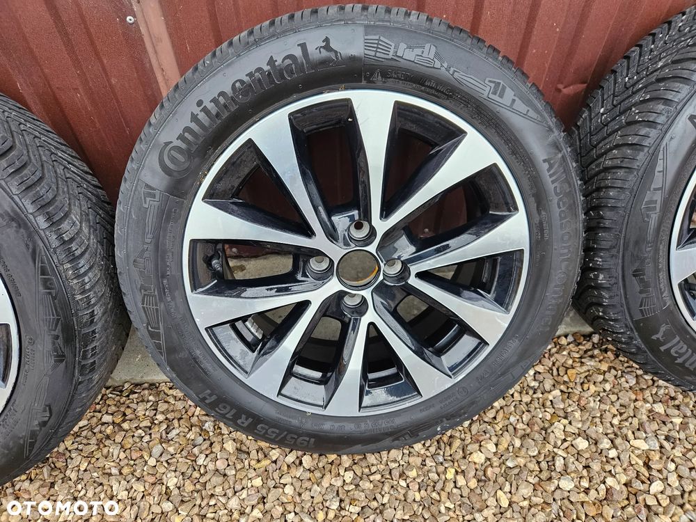 KOŁA FELGI ALUFELGI 16 6,5J ET37 RENAULT CLIO IV V OPONY CAŁOROCZNE 195 55 16 CONTINENTAL ALLSEASONCONTACT 2023 ROK 403001198R - 5