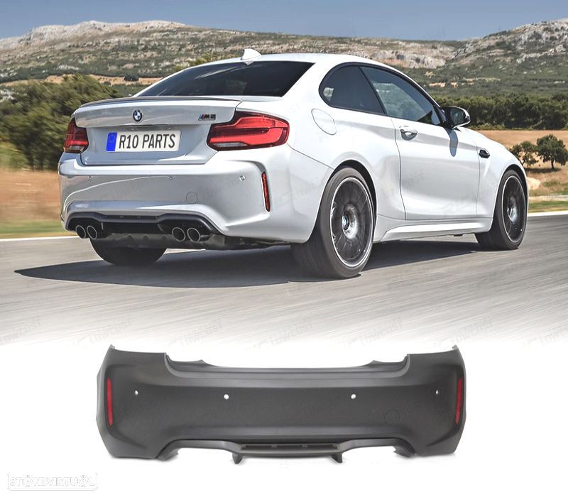 PARA-CHOQUES TRASEIRO BMW F22 F23 LOOK M2C PDC - 1
