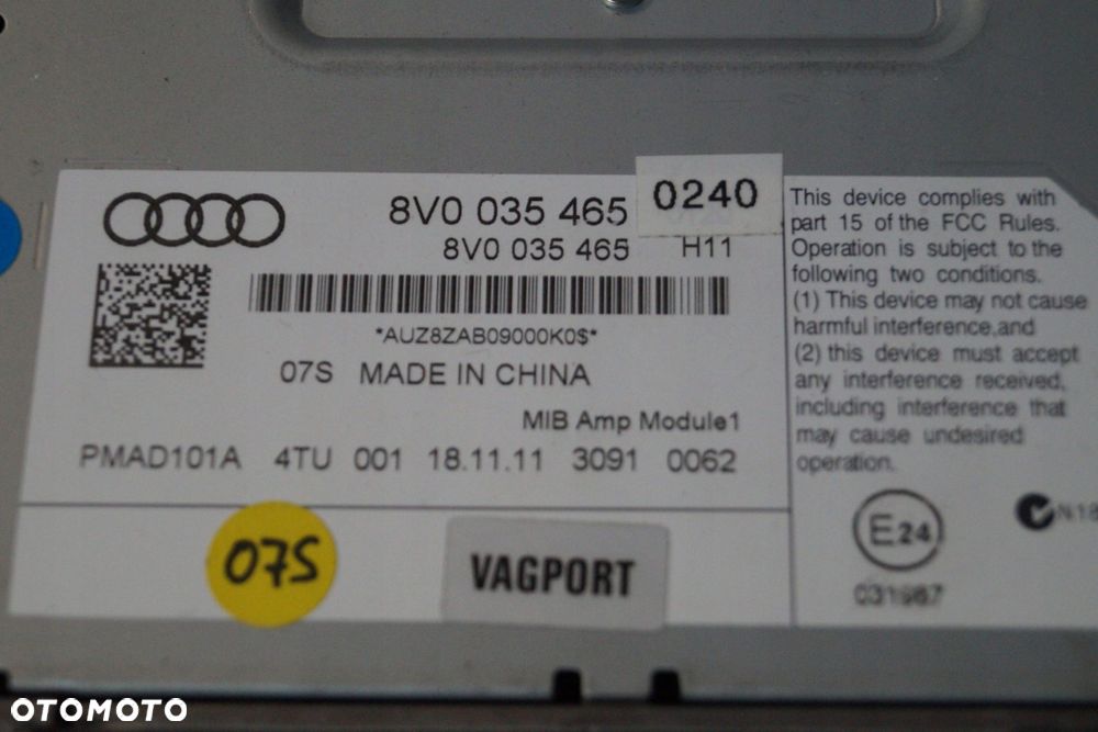 audi a3 8v wzmacniacz bang olufsen 8v0035465 - 2