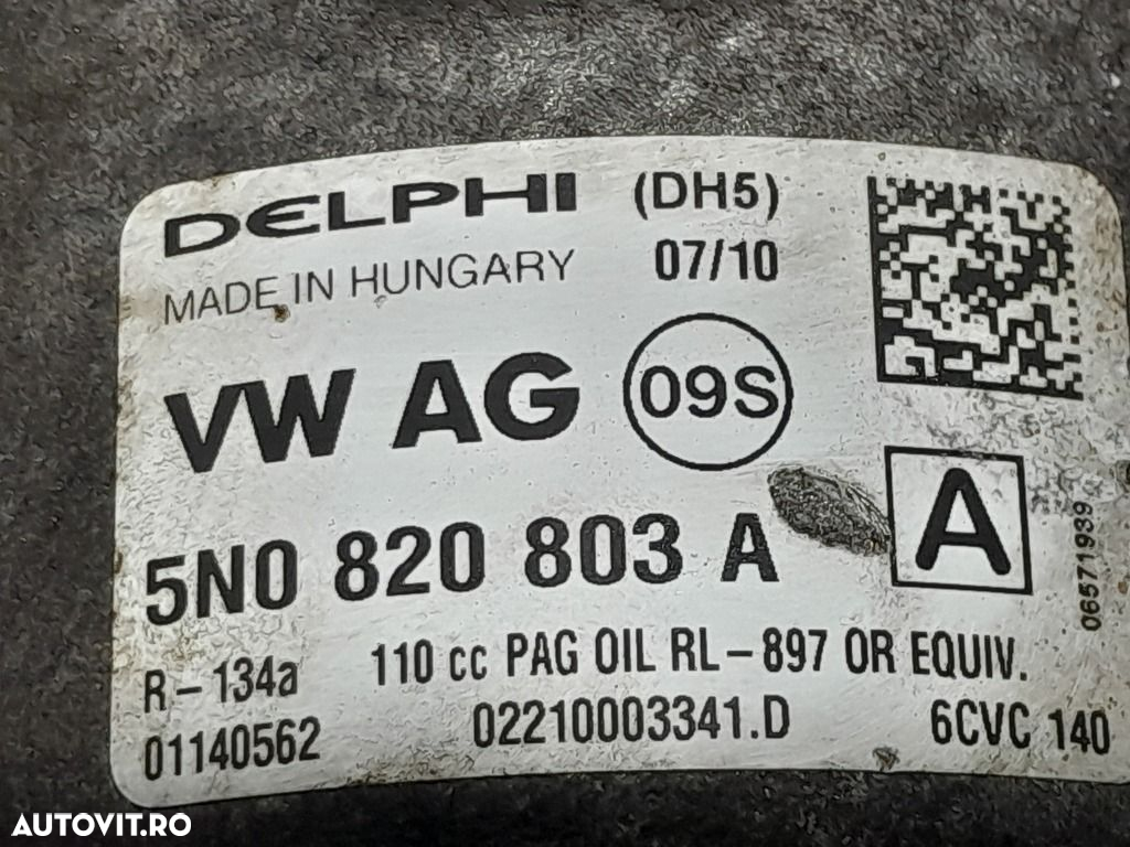Compresor clima Volkswagen Tiguan 5N 2.0 TDI 2007 - 2011 CFFB (1114) 5N0820803A - 4