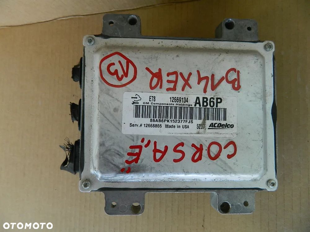 OPEL CORSA E KOMPUTER STEROWNIK ECU SILNIKA 12669134 AB6P E78 1.4 - 1