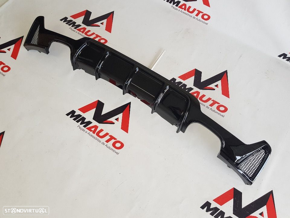 Difusor Traseiro BMW Série 4 F32 F33 F36 M-Performance Dupla Preto Brilho - 3