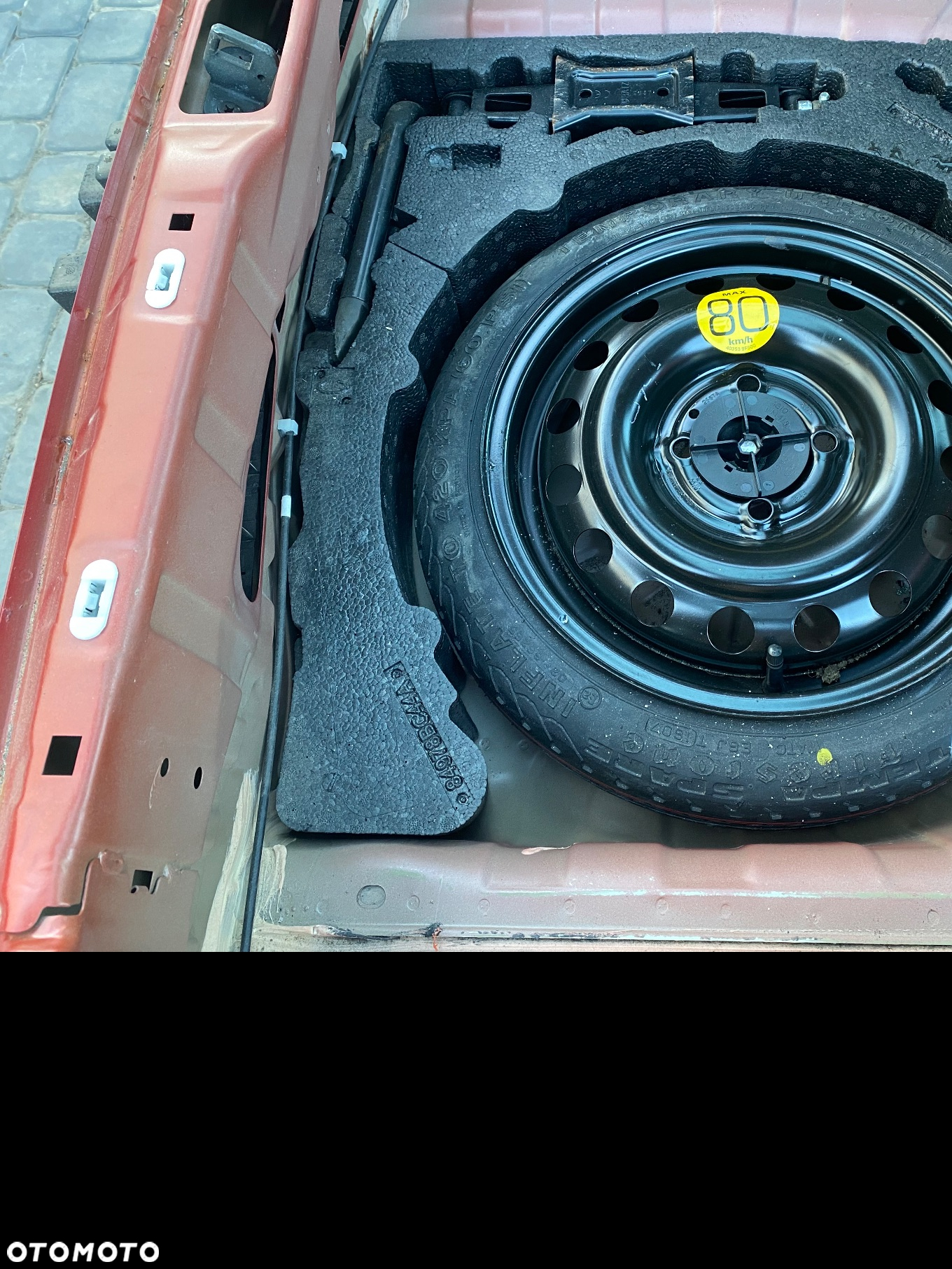 NISSAN MICRA K12 koło zapasowe dojazdówka klucz lewarek wkład - 4