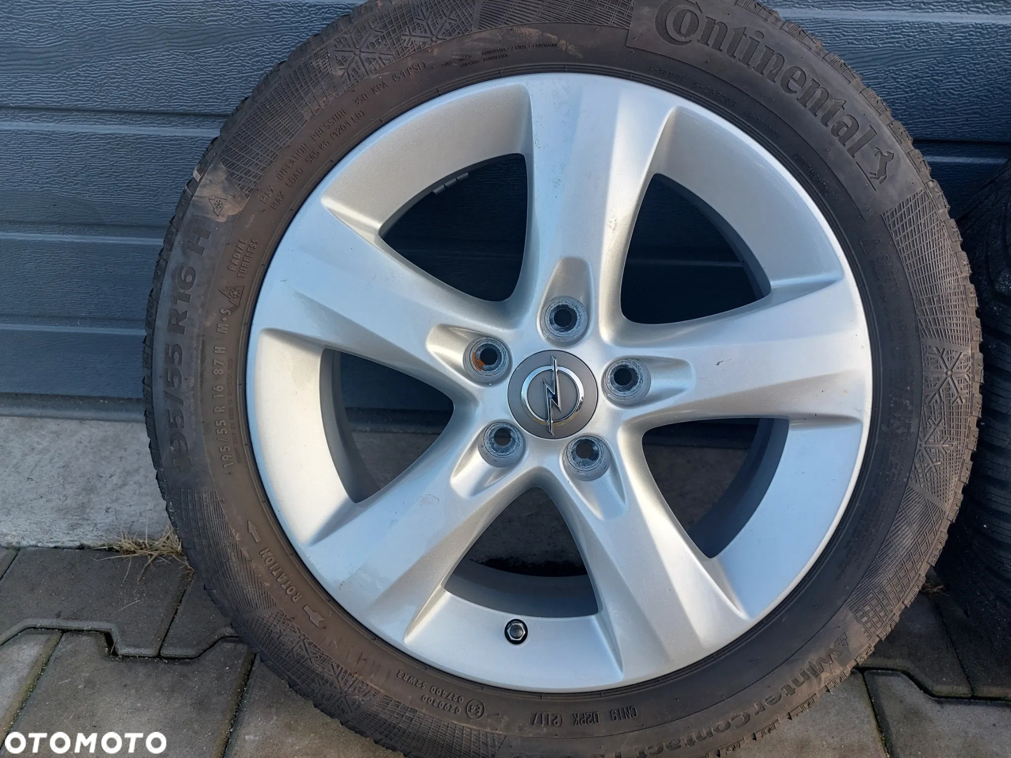 OPEL CORSA D KOŁA FELGI ALUMINIOWE R16 6J ET40 5X110 ORYGINAŁ JAK NOWE OPONY ZIMOWE CONTINENTAL WINTER CONTACT TS860 195/55 16 DOT17 - 5