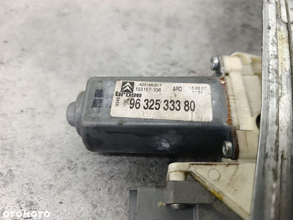 PODNOŚNIK SZYBY PRAWY TYŁ CITROEN C5 II 9632533380 103167-106 103315-104 - 5