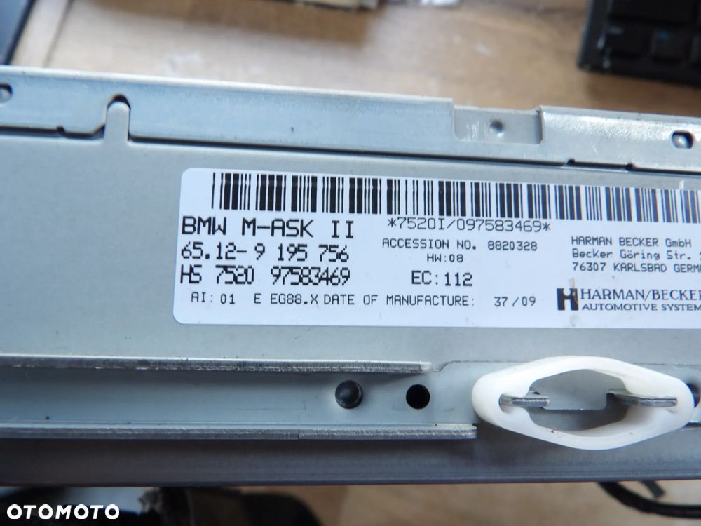 BMW - E61 - RADIOODTWARZACZ CD - DEMONTAŻ - EUROPA-  9195756 - 3