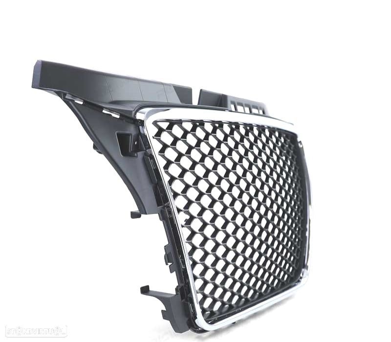 GRELHA AUDI A3 8P 08-12 PRETO CROMADO LOOK RS3 - 2