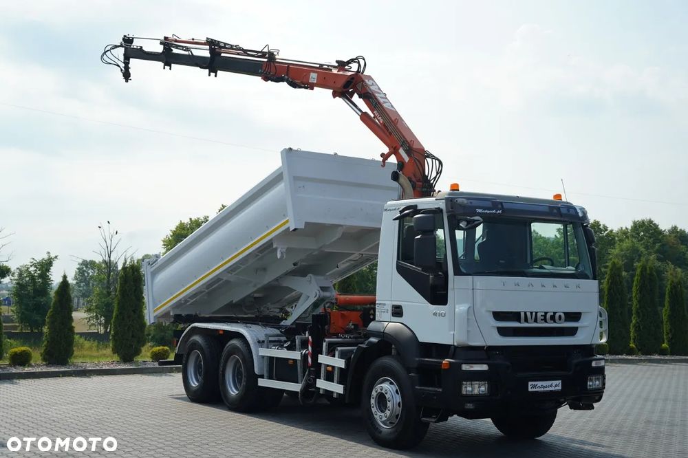 Iveco TRAKKER 410 / 6X4 / 2 STR. WYWROTKA + HDS ATLAS 125.2 / HYDROBURTA / ROTATOR / MANUAL / EURO 5 EEV / - 7