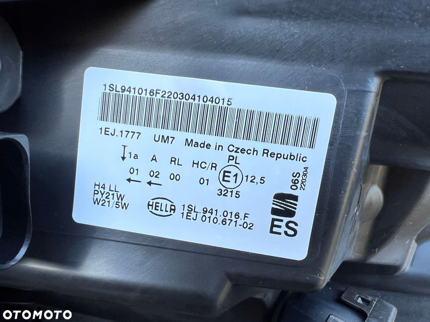 Lampa przednia SEAT MII KOMPLET NOWE ORYGINALNE HELLA EUROPA - 8