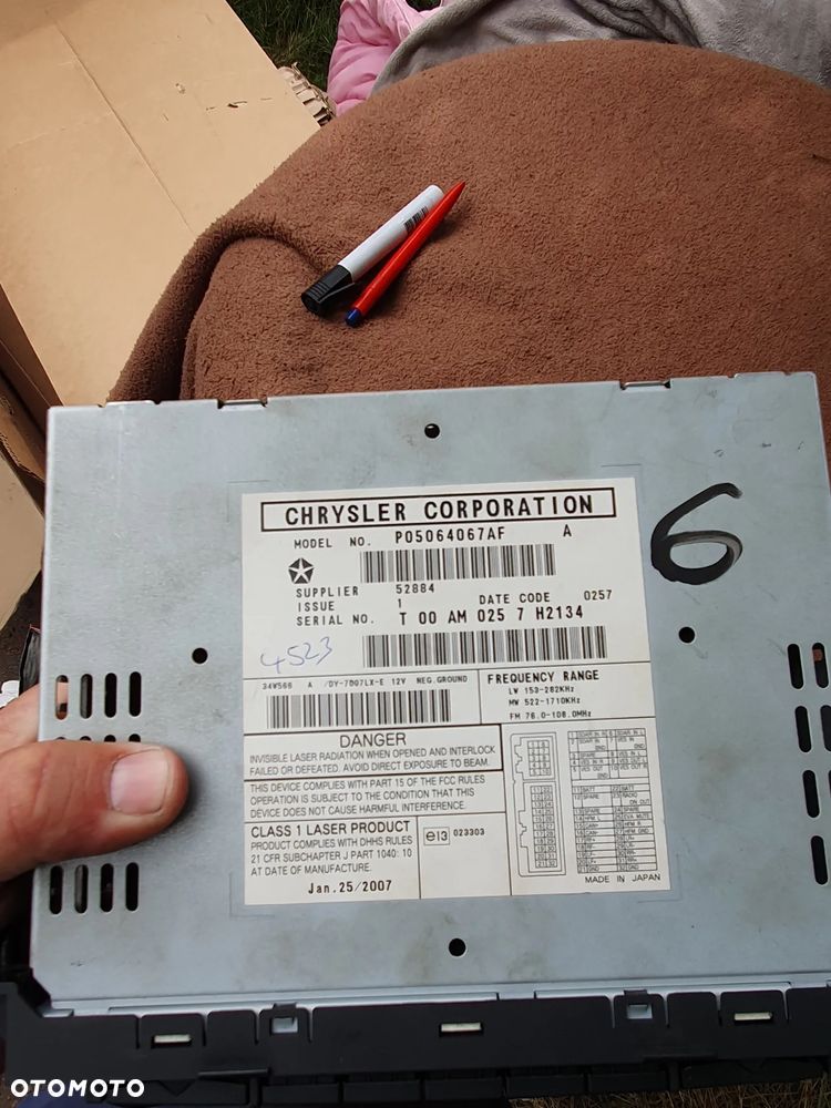 Radio Chrysler 300 Dodge Charger Magnum 5064067AF P05064067AF - 5