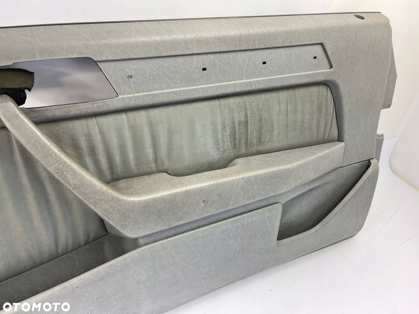 BOCZEK DRZWI PRAWY PRZÓD SIWY SZARY SKÓRA MERCEDES W124 COUPE CABRIO - 7