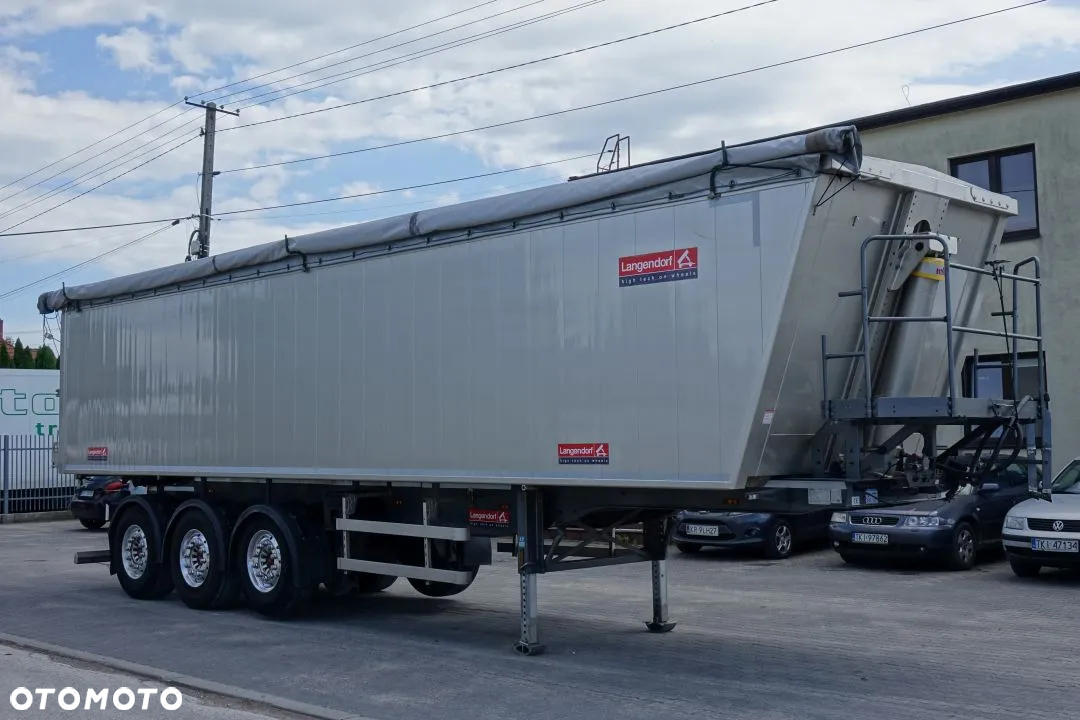 Langendorf WYWROTKA 48 m3 / WIBRATOR /  OSIE SAF / OŚ PODNOSZONA / ALUMINIOWE FELGI / SZYBER ZBOŻOWY / PLANDEKA / KLAPODRZWI - 3