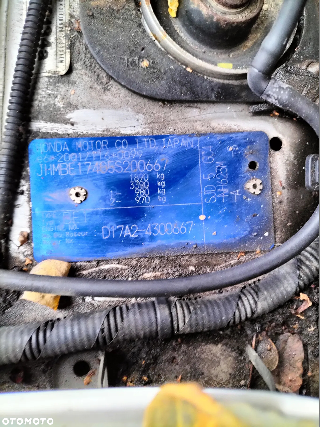 DRZWI PRAWE LEWE PRZÓD HONDA FR-V 05-09r KOD LAK. NH625M - 8