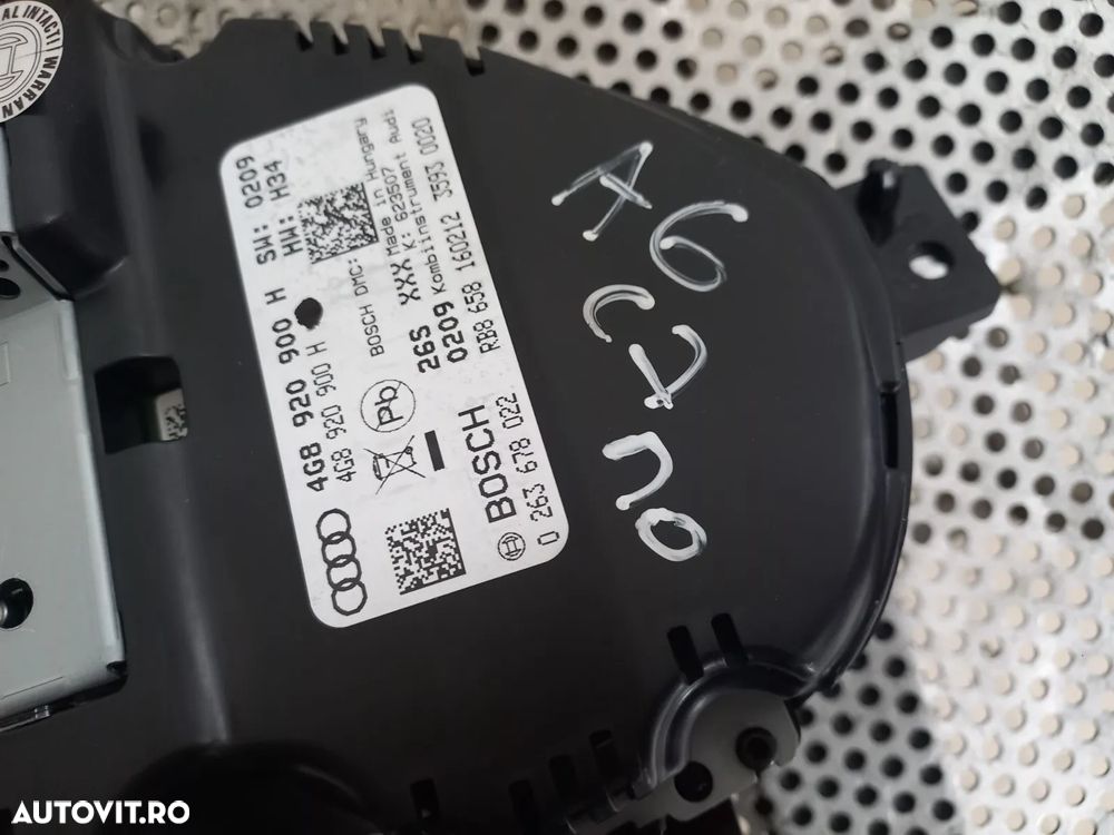 Ceasuri Bord Audi A6 4G C7 A7 An 2011-2012-2013-2014-2015-2016-2017-2018 Volan Stanga Cod 4GH - Dez - 9
