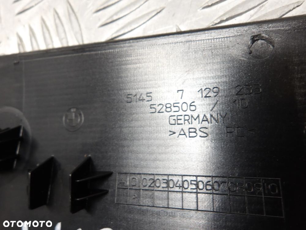 BMW E60 LIFT 07-10 LISTWA OZDOBNA KONSOLI KRATKI NAWIEWU 51457129233 - 5