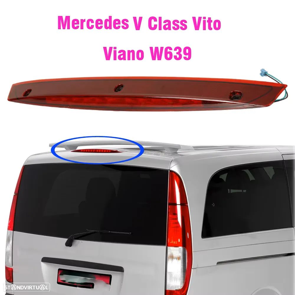 3º Stop  farolim luz travagem Mercedes Vito Viano W639 NOVO - 1