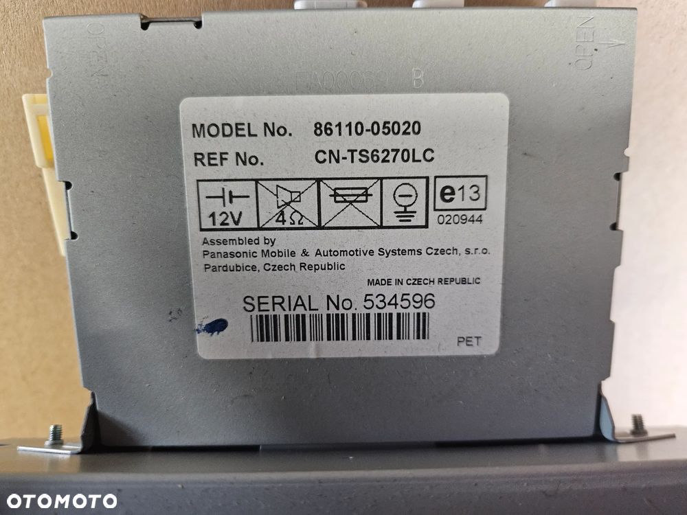 Toyota Avensis T25 wyświetlacz zegarek 86110-05020 - 3