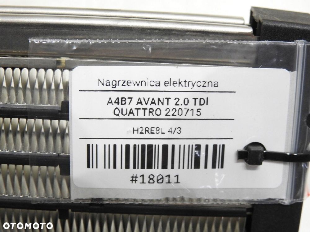 NAGRZEWNICA ELEKTRYCZNA AUDI A4 B7 2.0 TDI - 8