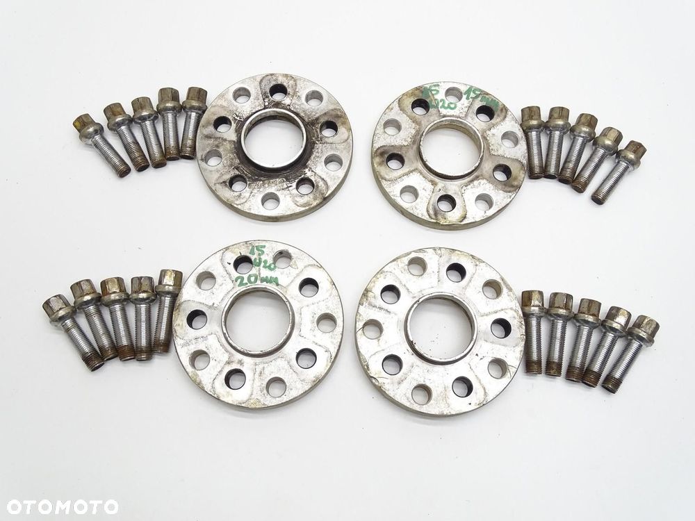 DYSTANSE DO KÓŁ 5X100/5X112 15MM 20MM + ŚRUBY AUDI A3 8V A1 8X POLO V - 1