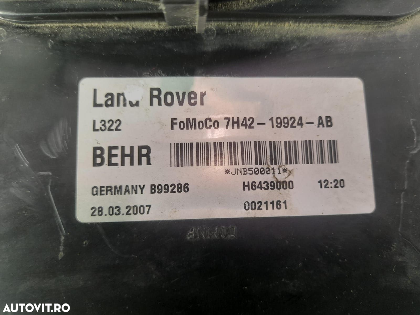 Ventilator aeroterma habitaclu 7h42-19924-ab 3.6 tdv8 Land Rover Rang - 2