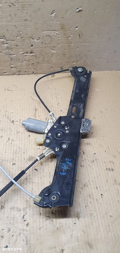Mechanizm podnośnik szyby prawy przód BMW 5 E60 6981142 7184384E 7184742S - 3