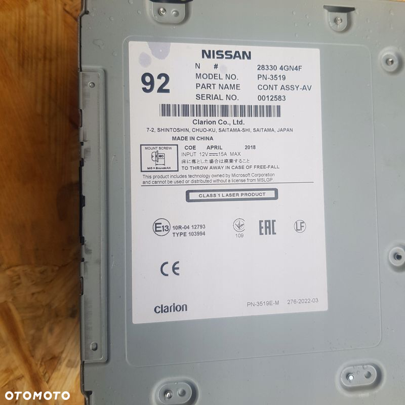INFINITI Q50 RADIO CZYTNIK 283304GN4F - 2