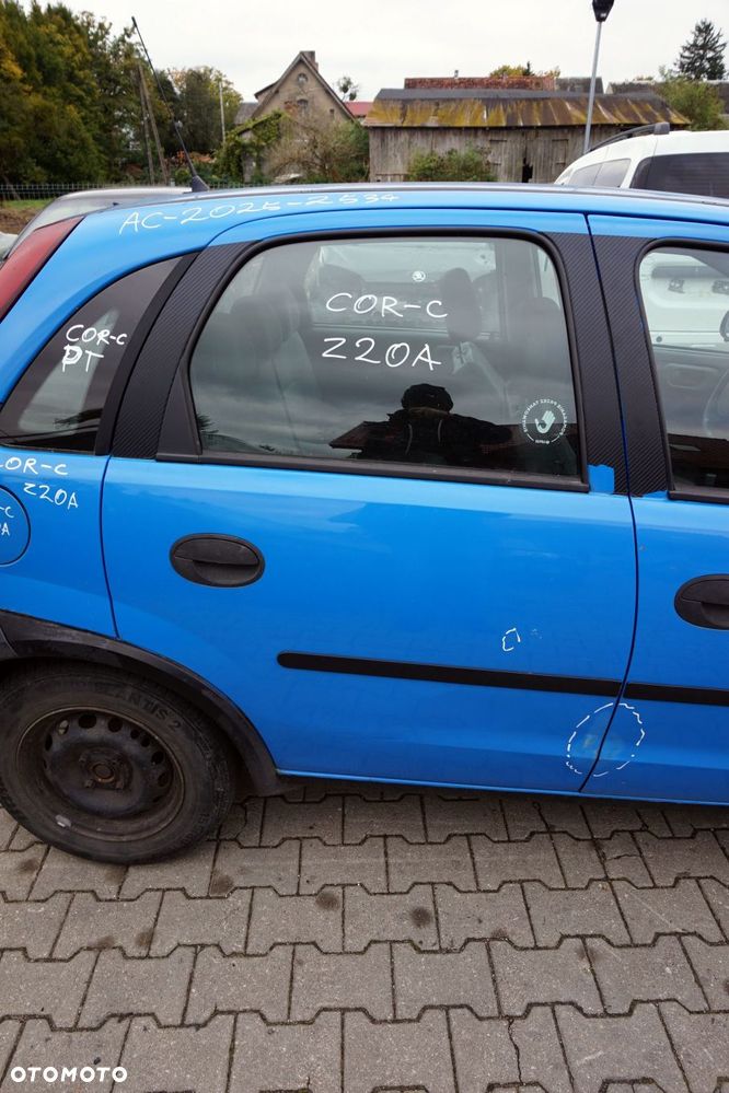 DRZWI TYLNE PRAWE CORSA C III 5D HB Z20A  NIEBIESKI OPEL 1999-2003 - 1