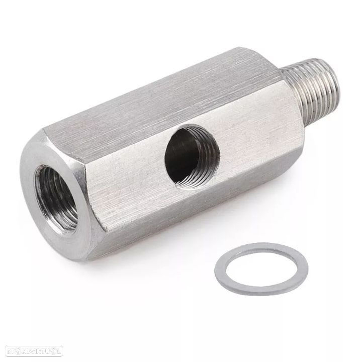 Adaptador Sensores de Pressão / Temperatura óleo 1/8 - Inox - 3