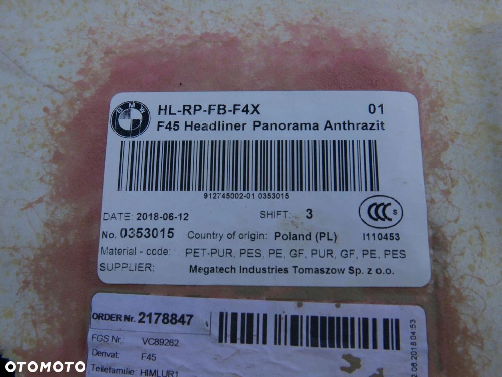 bmw f45 podsufitka panorama szyberdach - 8
