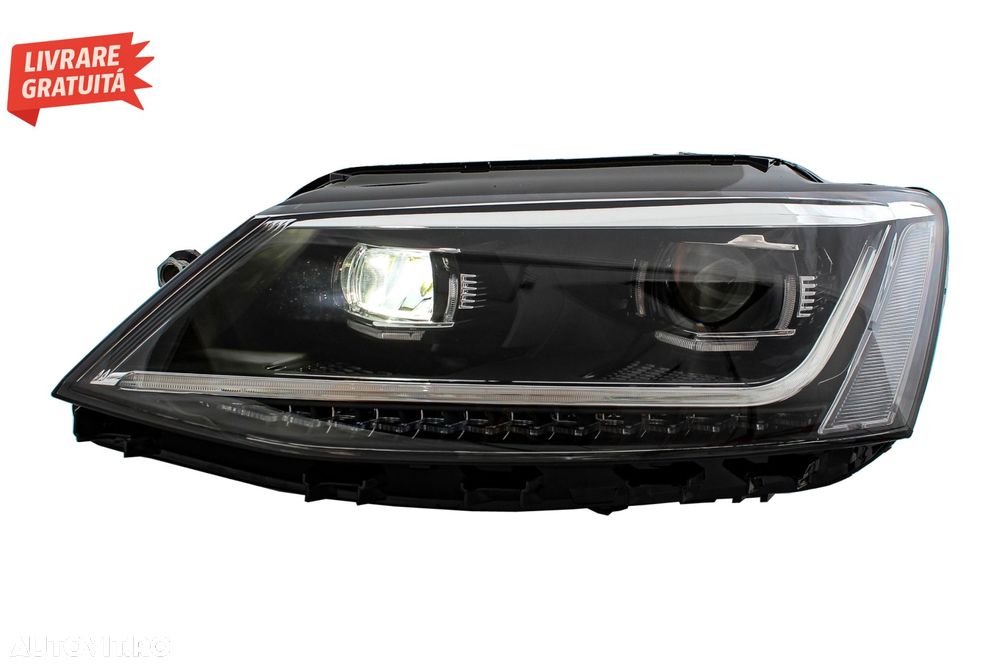 Faruri LED DRL VW Jetta Mk6 VI (2011-2017) Semnal Dinamic Secvential Xenon Matrix - livrare gratuita - 6