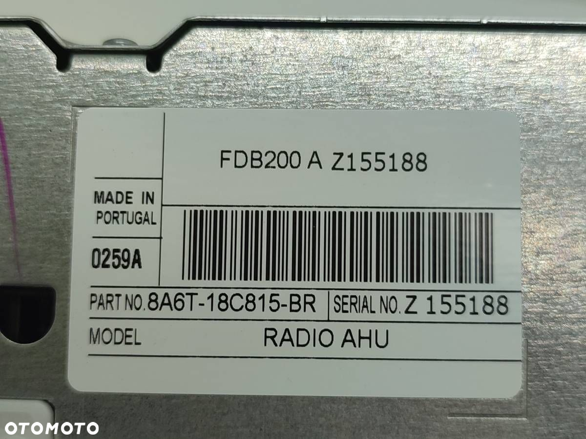RADIO ODTWARZACZ CD WYŚWIETLACZ FORD FIESTA MK7 8A6T18C815BR 5A6T18B955BL - 7