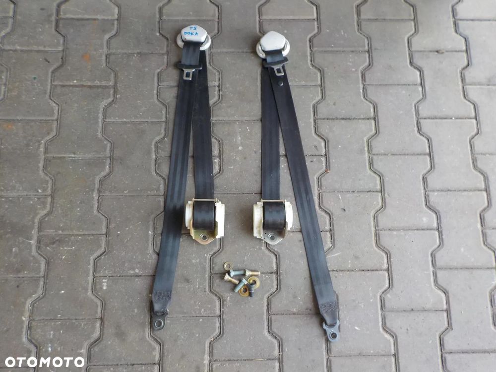 VW T5 T6 DOKA SKRZYNIOWY PASY TYŁ TYLNE KOMPLET - 1