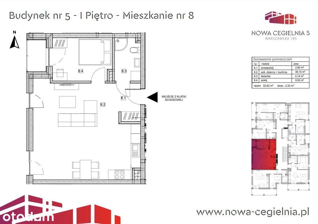 LIPIEC 2025 - 2 pokoje, 52,44 m2, duży salon!